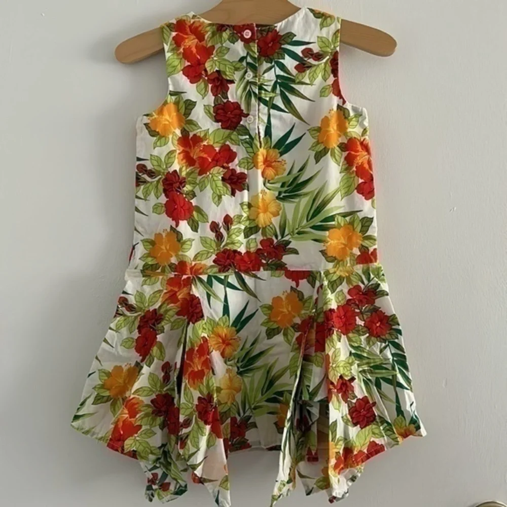 Gap Dress 5T Floral Sleeveless Uneven Hem